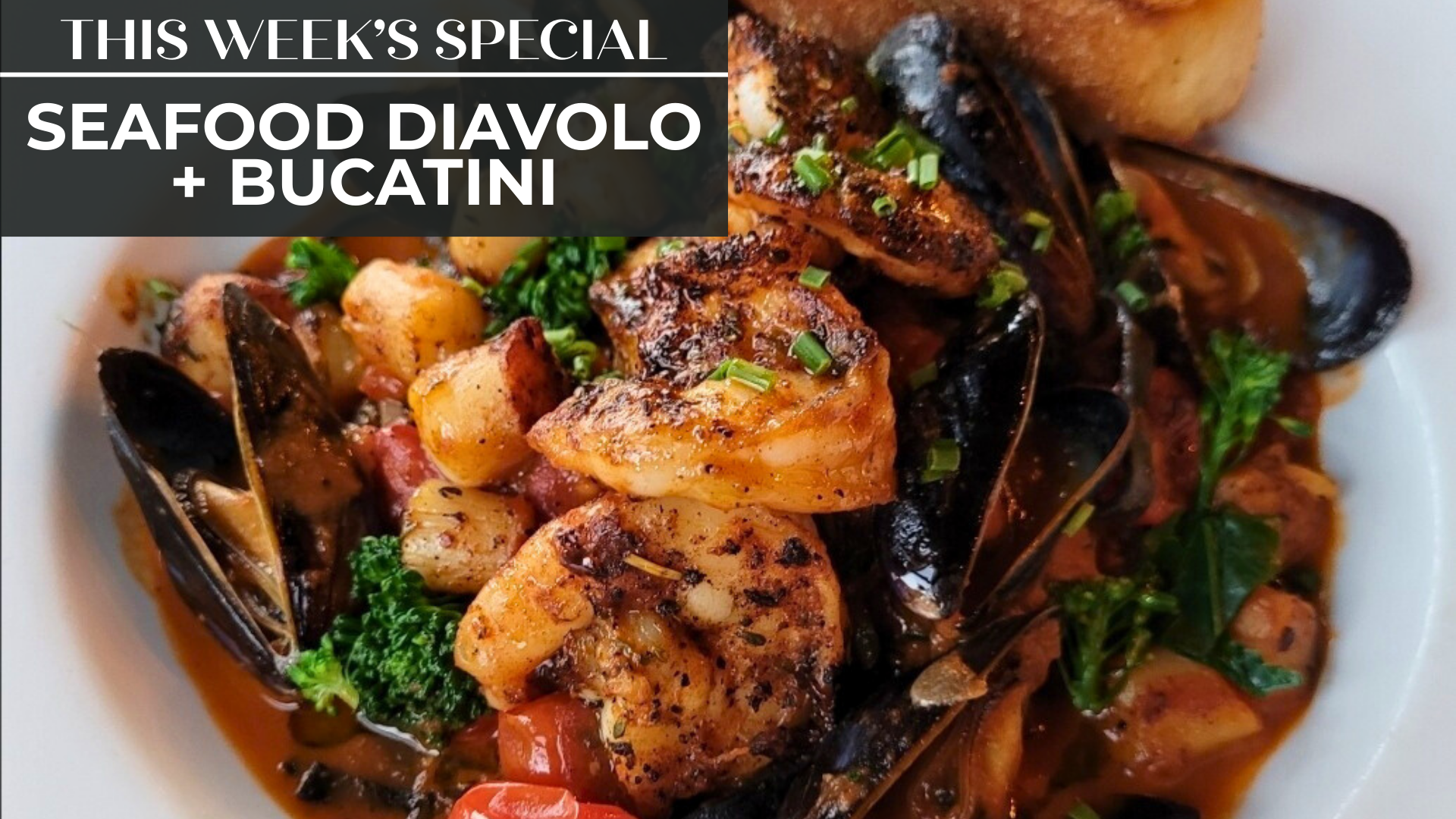 SEAFOOD DIAVOLO + BUCATINI SPECIAL